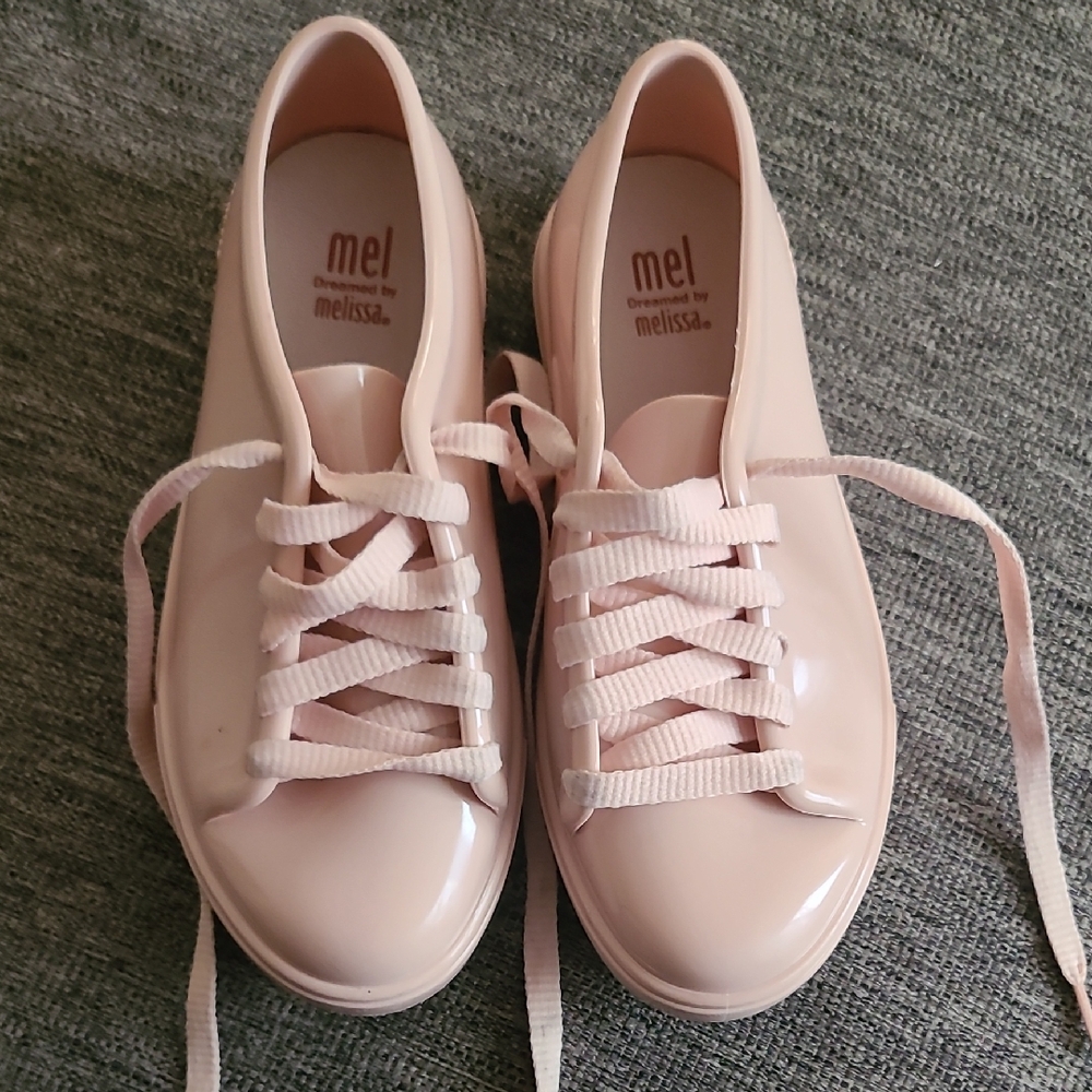 Mel by Melissa Blush Pink Lace-Up Shoes, No Box
